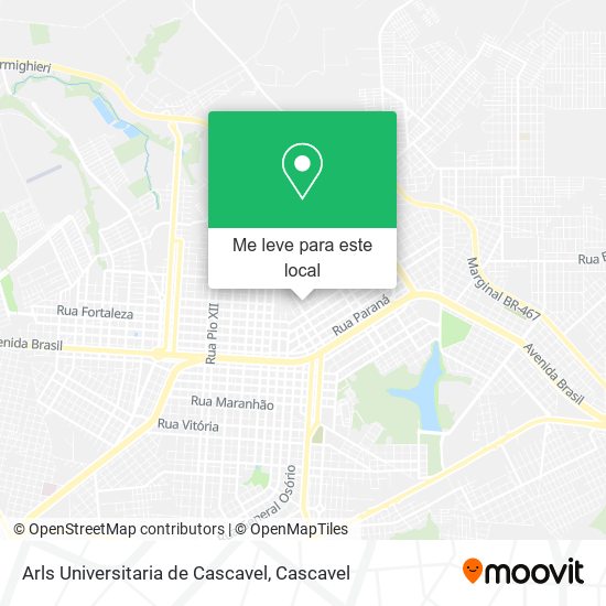 Arls Universitaria de Cascavel mapa