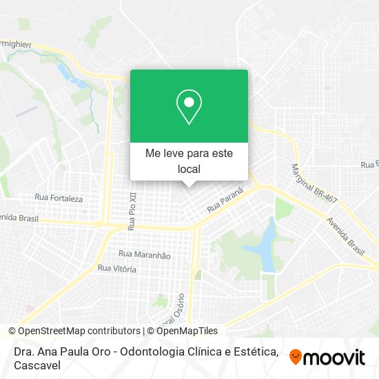 Dra. Ana Paula Oro - Odontologia Clínica e Estética mapa