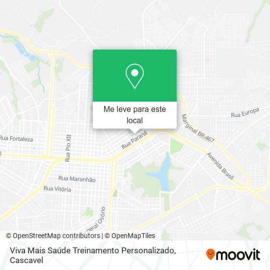 Viva Mais Saúde Treinamento Personalizado mapa