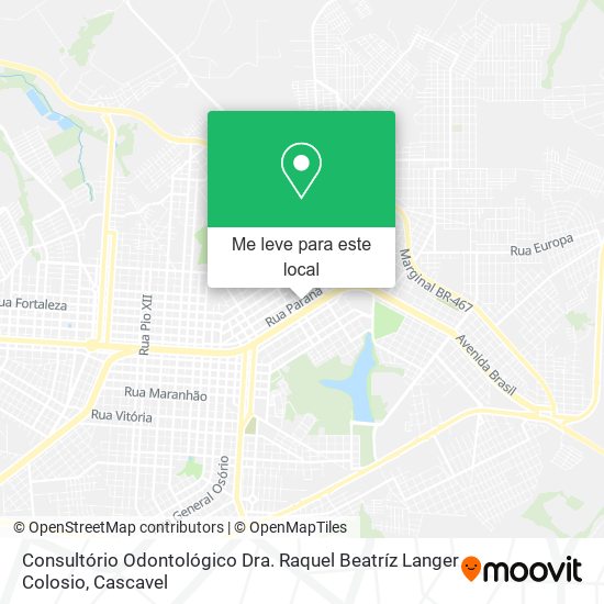 Consultório Odontológico Dra. Raquel Beatríz Langer Colosio mapa