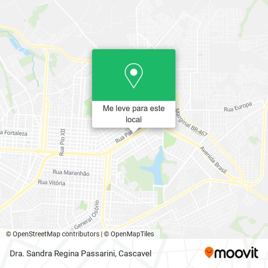 Dra. Sandra Regina Passarini mapa