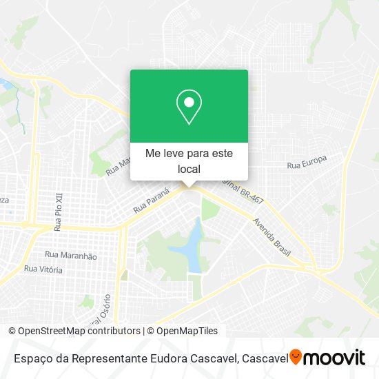 Espaço da Representante Eudora Cascavel mapa