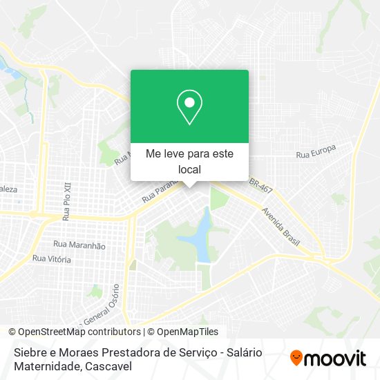 Siebre e Moraes Prestadora de Serviço - Salário Maternidade mapa