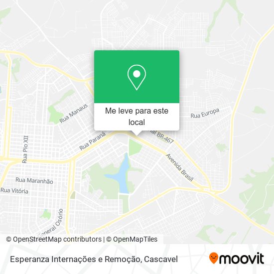 Esperanza Internações e Remoção mapa