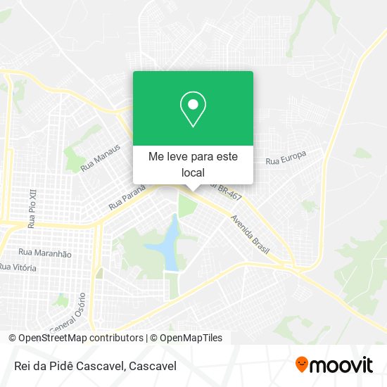 Rei da Pidê Cascavel mapa