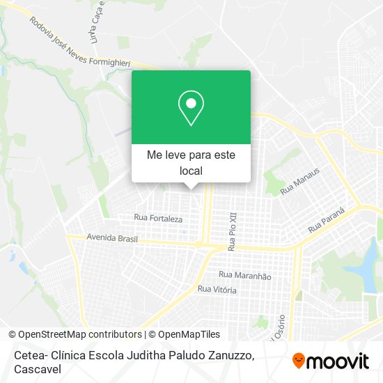 Cetea- Clínica Escola Juditha Paludo Zanuzzo mapa