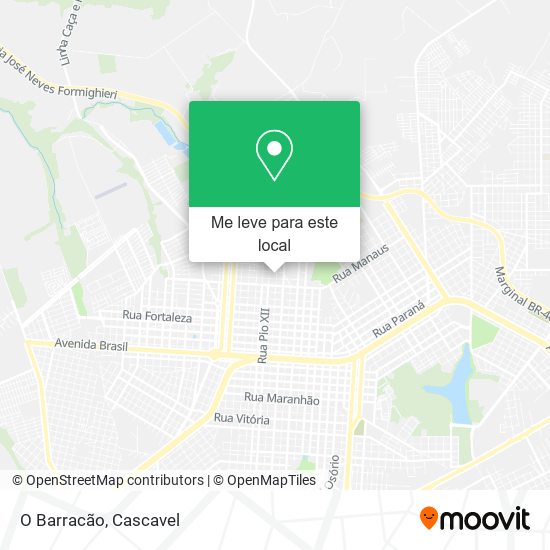 O Barracão mapa