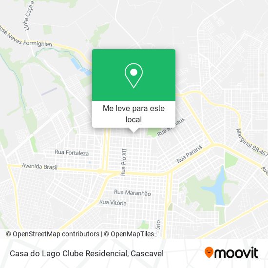 Casa do Lago Clube Residencial mapa
