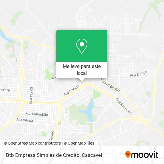 Btb Empresa Simples de Credito mapa