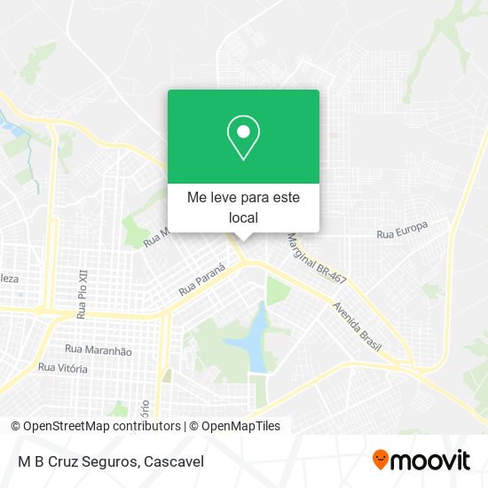 M B Cruz Seguros mapa