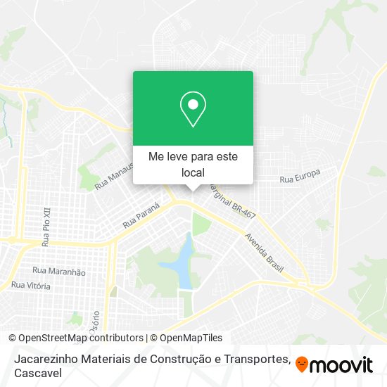 Jacarezinho Materiais de Construção e Transportes mapa