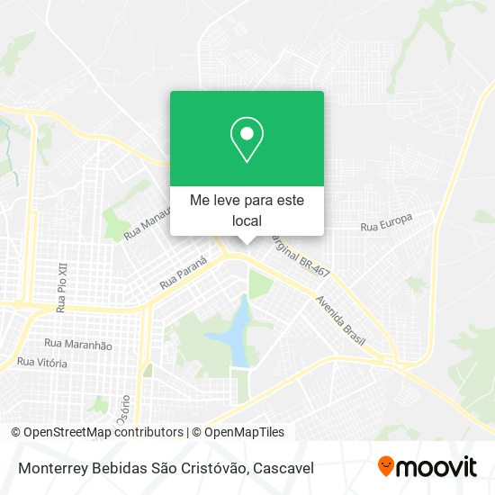 Monterrey Bebidas São Cristóvão mapa