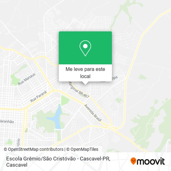 Escola Grêmio / São Cristóvão - Cascavel-PR mapa