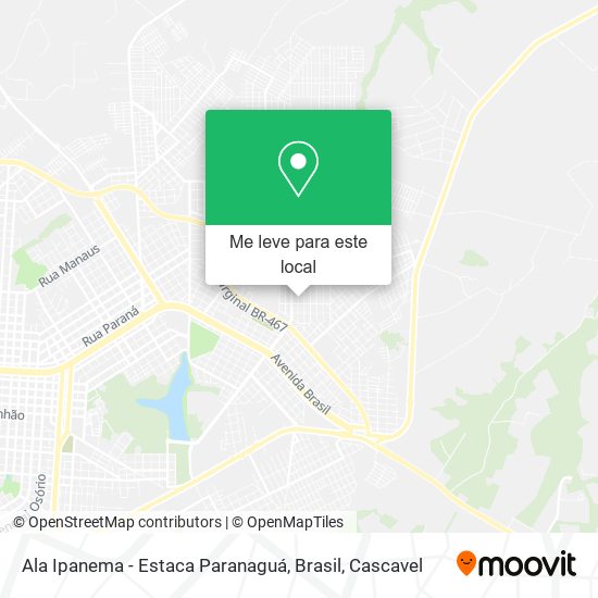 Ala Ipanema - Estaca Paranaguá, Brasil mapa