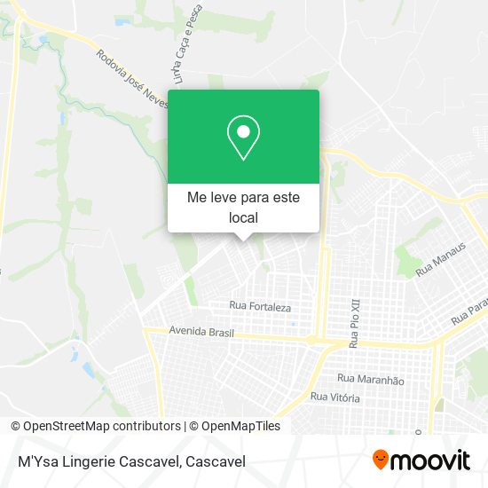 M'Ysa Lingerie Cascavel mapa