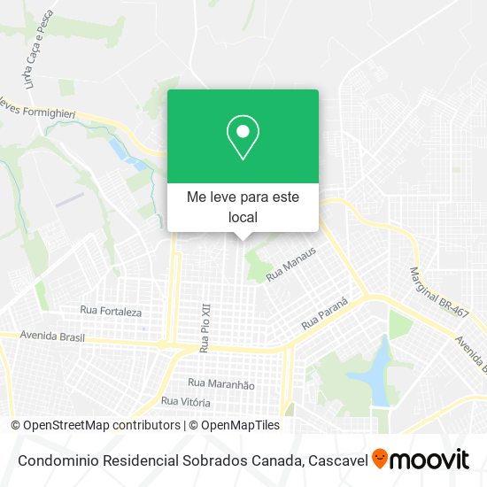 Condominio Residencial Sobrados Canada mapa