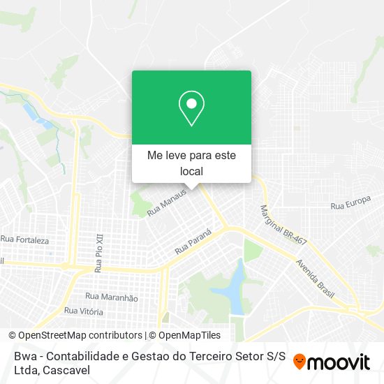 Bwa - Contabilidade e Gestao do Terceiro Setor S / S Ltda mapa