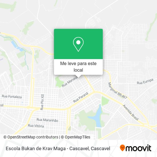 Escola Bukan de Krav Maga - Cascavel mapa