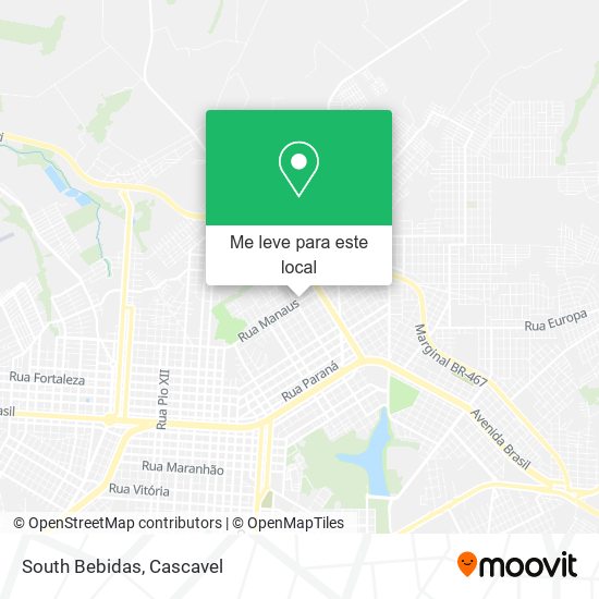 South Bebidas mapa
