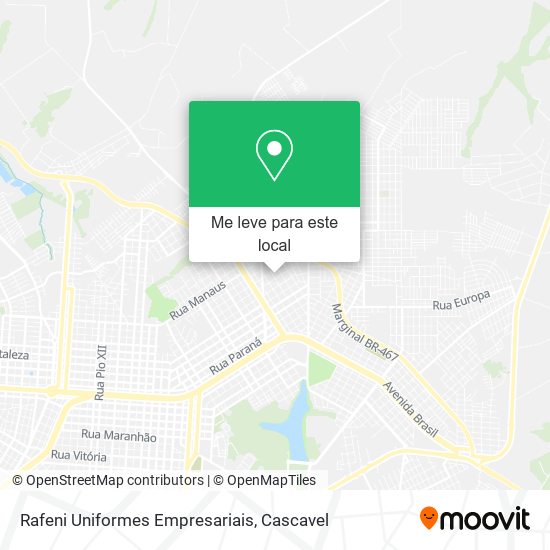 Rafeni Uniformes Empresariais mapa