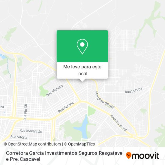 Corretora Garcia Investimentos Seguros Resgatavel e Pre mapa