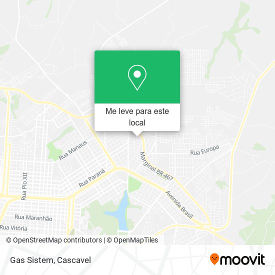 Gas Sistem mapa