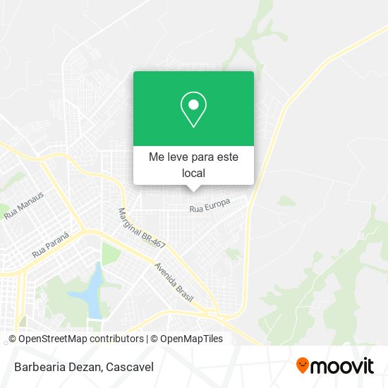 Barbearia Dezan mapa