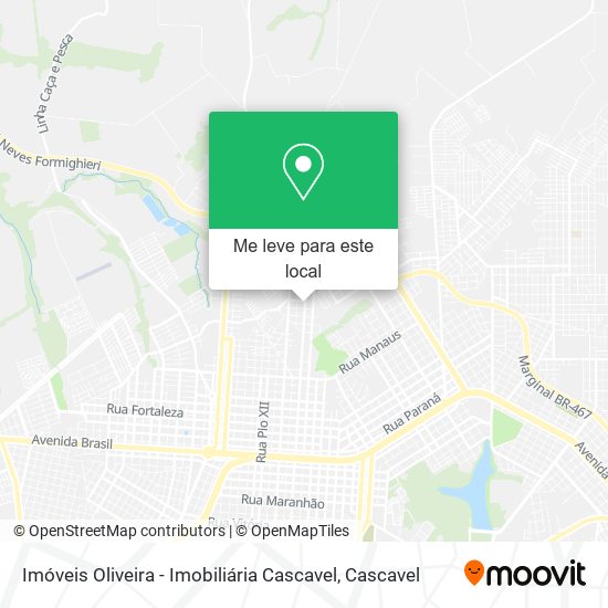 Imóveis Oliveira - Imobiliária Cascavel mapa