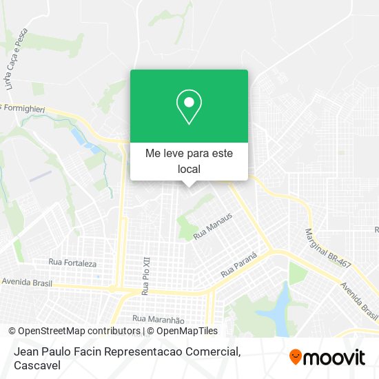 Jean Paulo Facin Representacao Comercial mapa