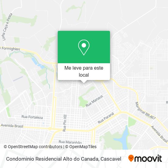Condominio Residencial Alto do Canada mapa