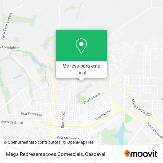 Mega Representacoes Comerciais mapa
