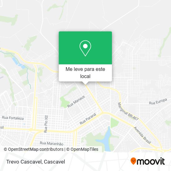 Trevo Cascavel mapa