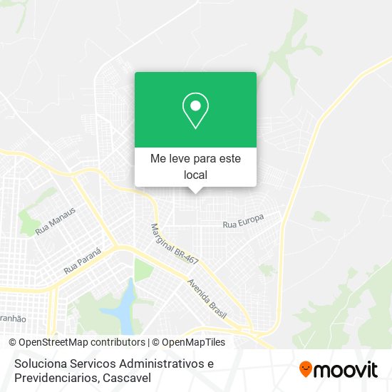 Soluciona Servicos Administrativos e Previdenciarios mapa