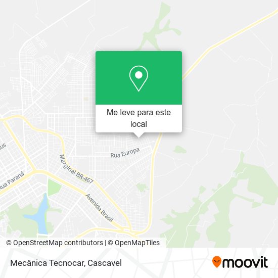 Mecânica Tecnocar mapa