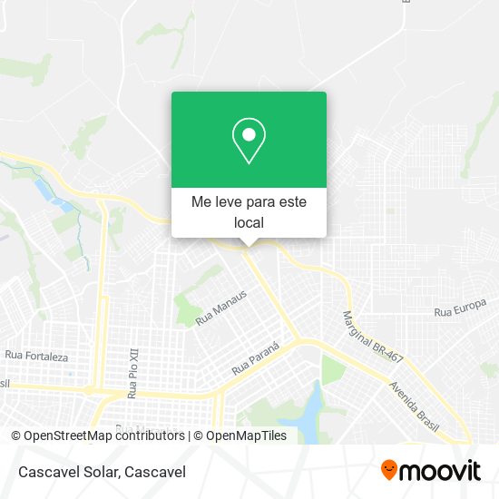 Cascavel Solar mapa