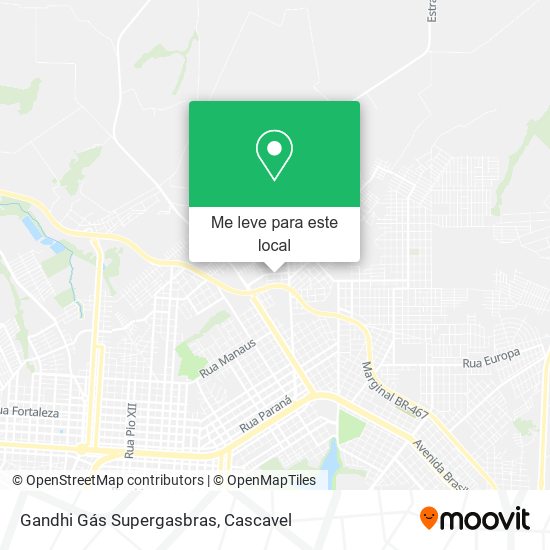 Gandhi Gás Supergasbras mapa