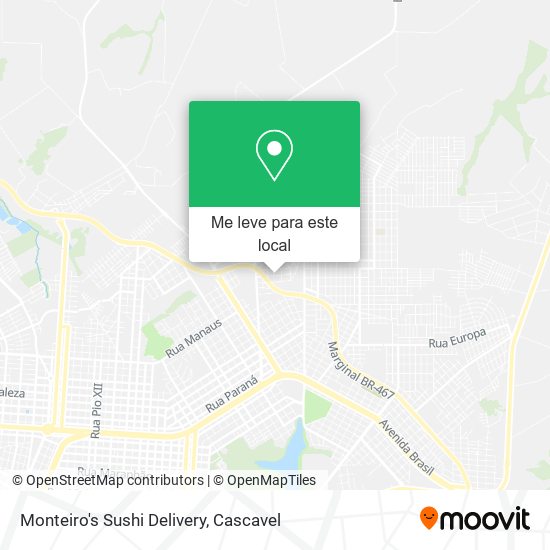 Monteiro's Sushi Delivery mapa