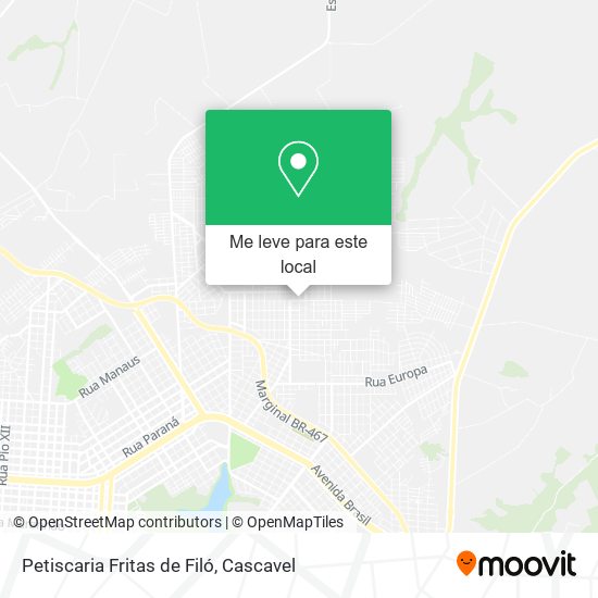 Petiscaria Fritas de Filó mapa