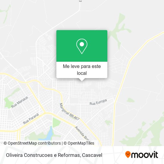 Oliveira Construcoes e Reformas mapa