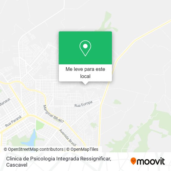 Clinica de Psicologia Integrada Ressignificar mapa