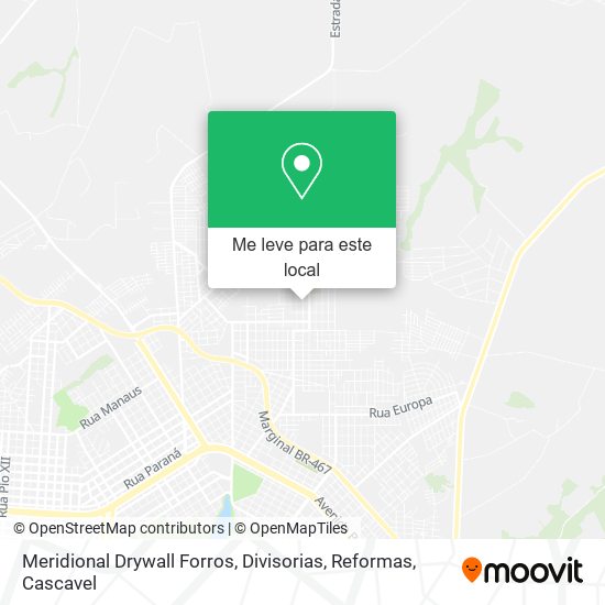 Meridional Drywall Forros, Divisorias, Reformas mapa