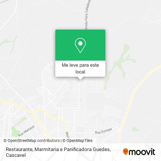 Restaurante, Marmitaria e Panificadora Guedes mapa