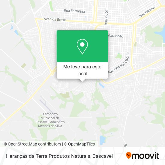 Heranças da Terra Produtos Naturais mapa