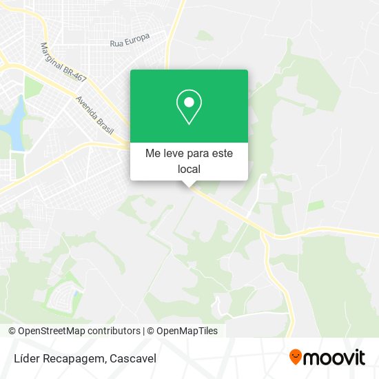 Líder Recapagem mapa