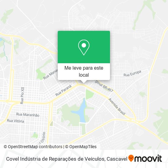 Covel Indústria de Reparações de Veículos mapa