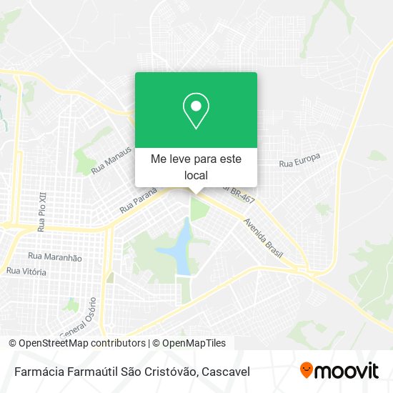 Farmácia Farmaútil São Cristóvão mapa