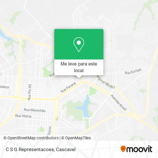 C S G Representacoes mapa