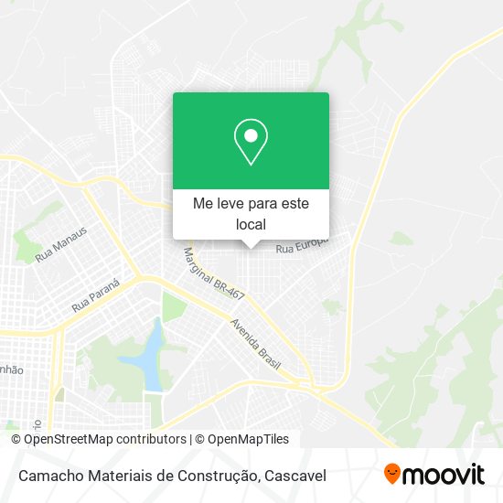 Camacho Materiais de Construção mapa