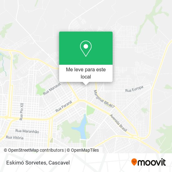 Eskimó Sorvetes mapa