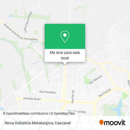 Nova Indústria Metalurgica mapa